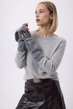 Manoplas con solapa Mitbut - Gris oscuro - Unisex