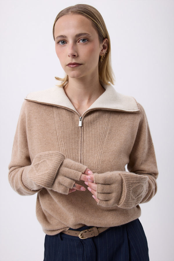 Mitaines À Rabat Mitbut - Beige Creme - Mixte