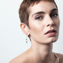 Boucle d'Oreille Chaîne Individuelle - émeraude — finition artisanale du bijou