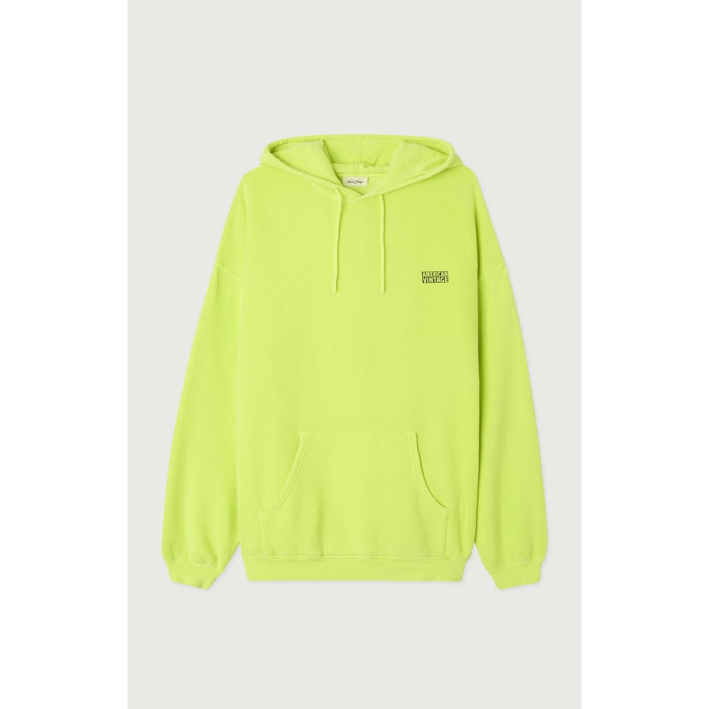 Hooded Sweatshirt - Fluorescent Yellow - Men