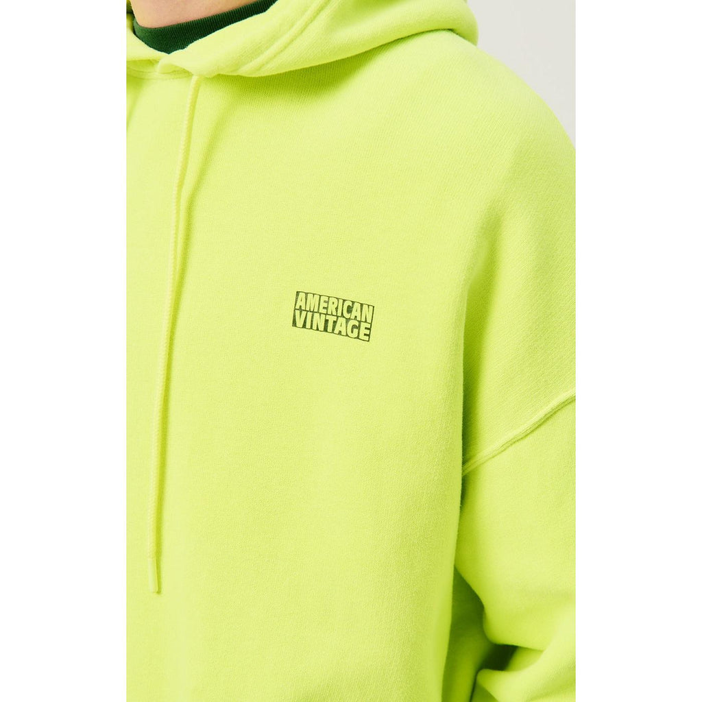 Hooded Sweatshirt - Fluorescent Yellow - Men