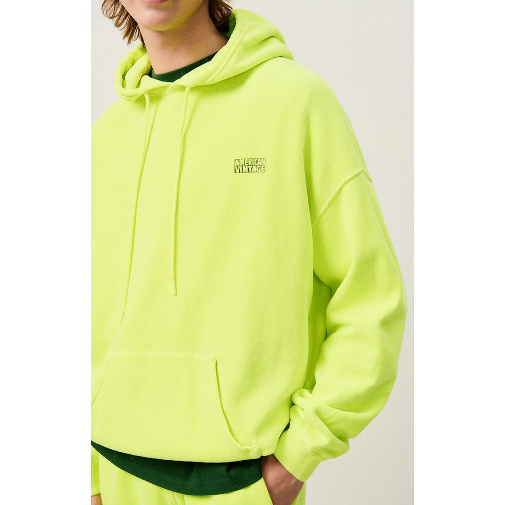 Hooded Sweatshirt - Fluorescent Yellow - Men