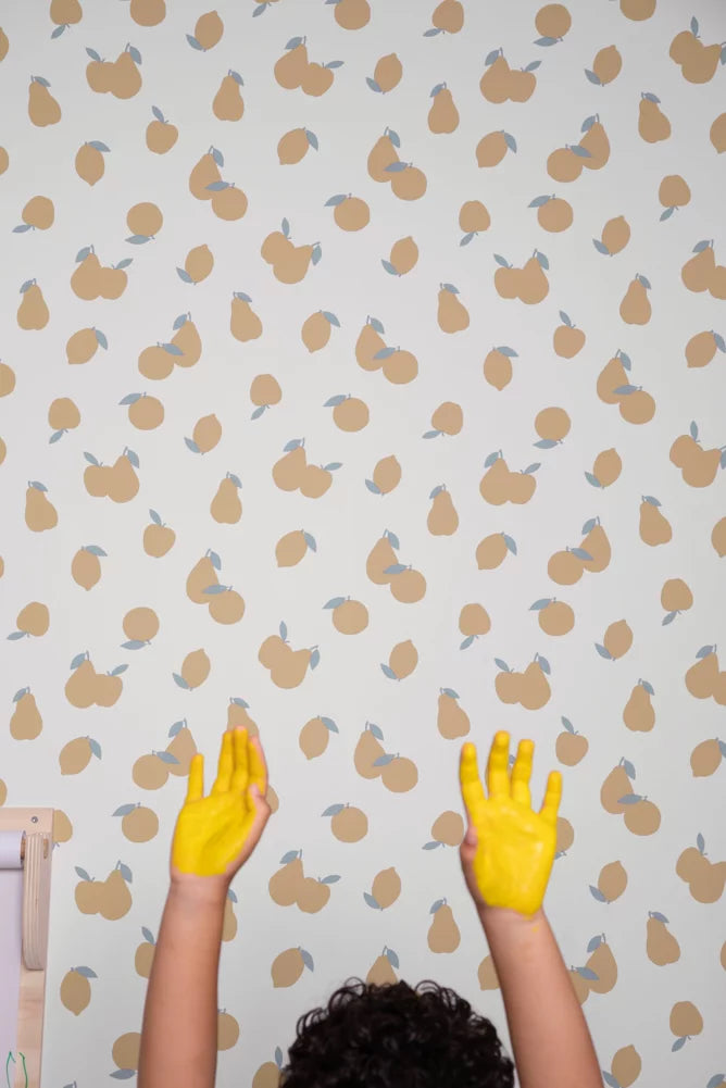 Papier peint - Leopold - Crème noisette