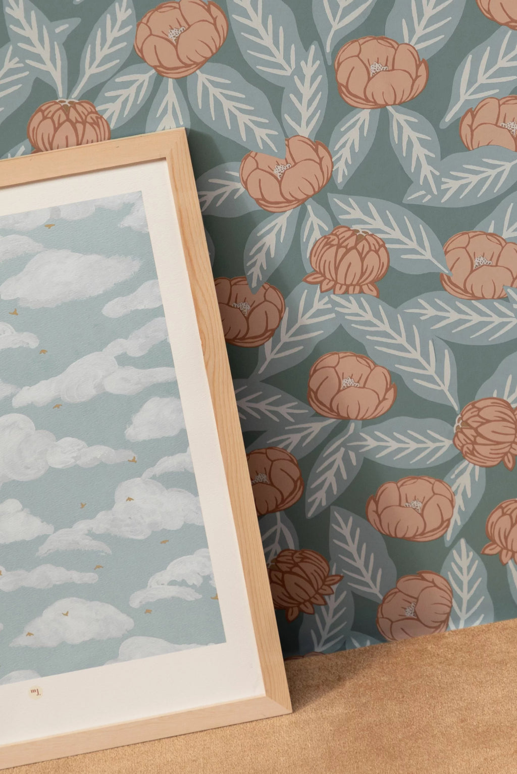 Wallpaper - Simone - Pond Green