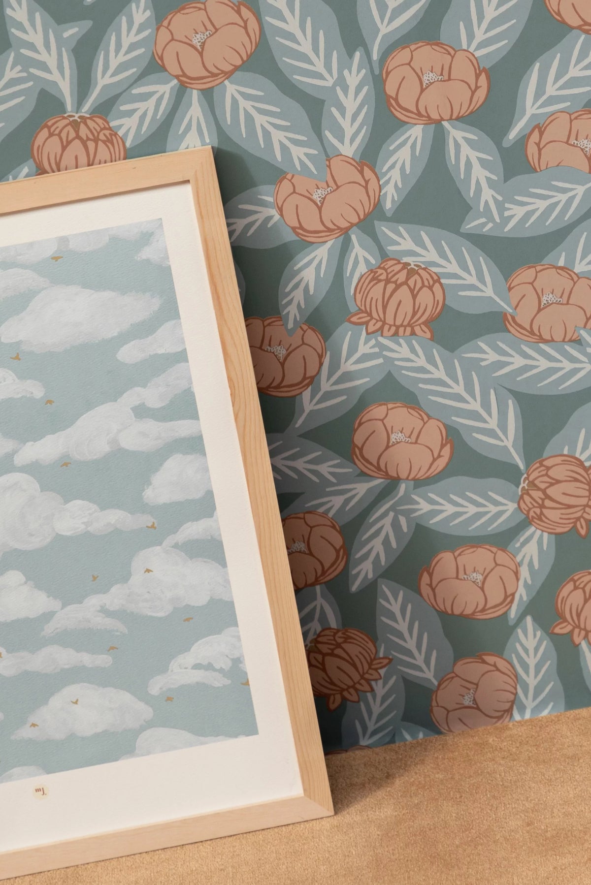 Wallpaper - Simone - Pond Green