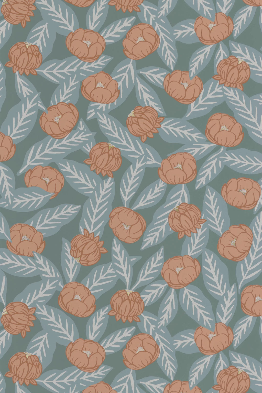 Wallpaper - Simone - Pond Green