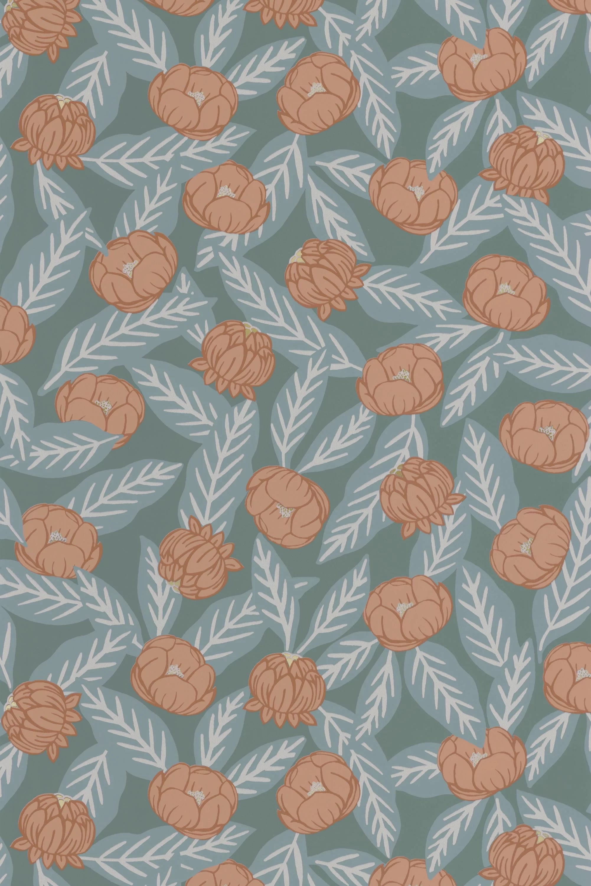 Wallpaper - Simone - Pond Green