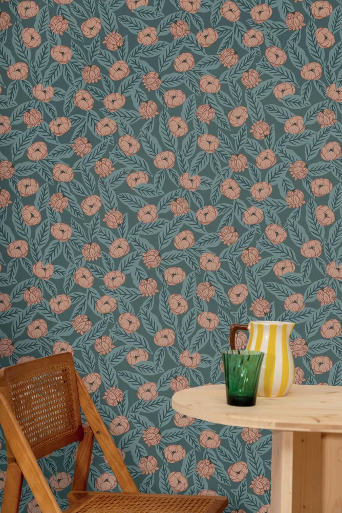 Papel pintado - Simone - Verde inglés