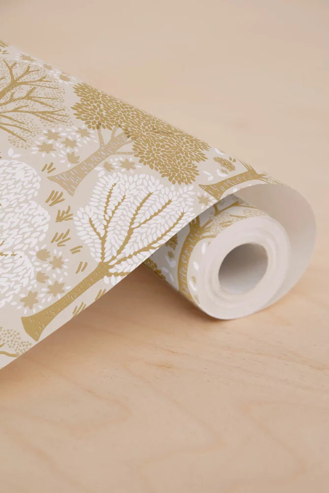 Papier peint - Gaspard - Crème noisette