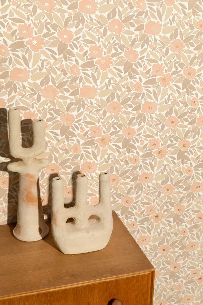 Papel pintado - Paulette - Piel dorada