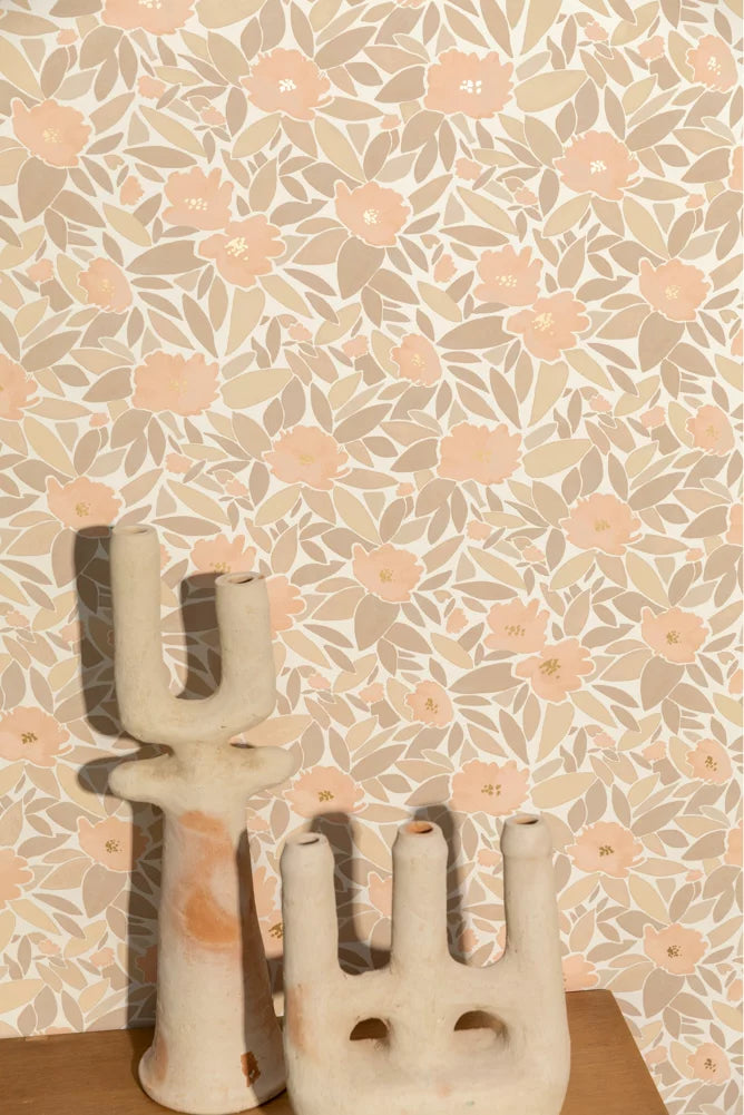 Papel pintado - Paulette - Piel dorada