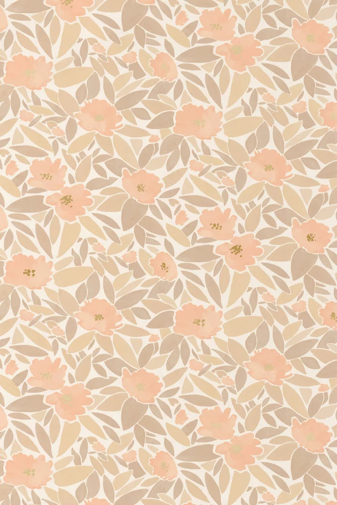 Papel pintado - Paulette - Piel dorada