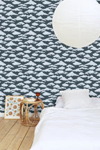 Papier peint - Colette - Bleu Tempête