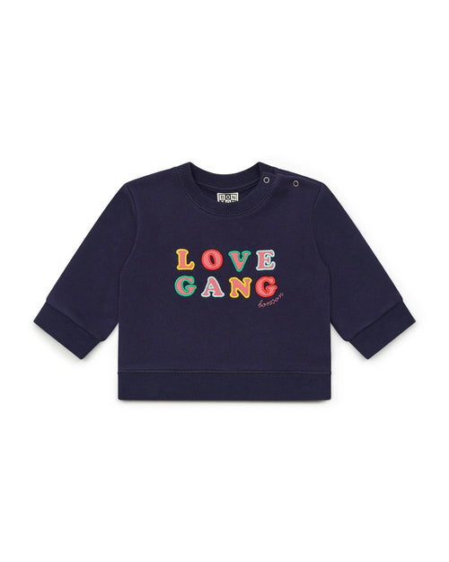 Sweat Love Gang Bleu Bébé En Coton Biologique