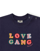 Sweat Love Gang Bleu Bébé En Coton Biologique