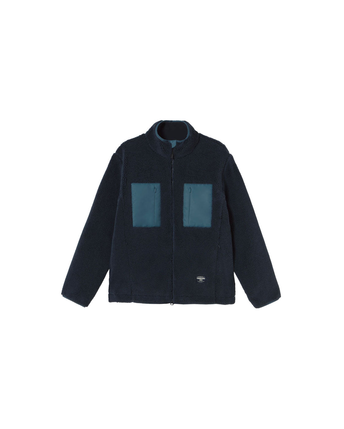 Chaqueta borreguito azul Marcus sostenible silueta - 1
