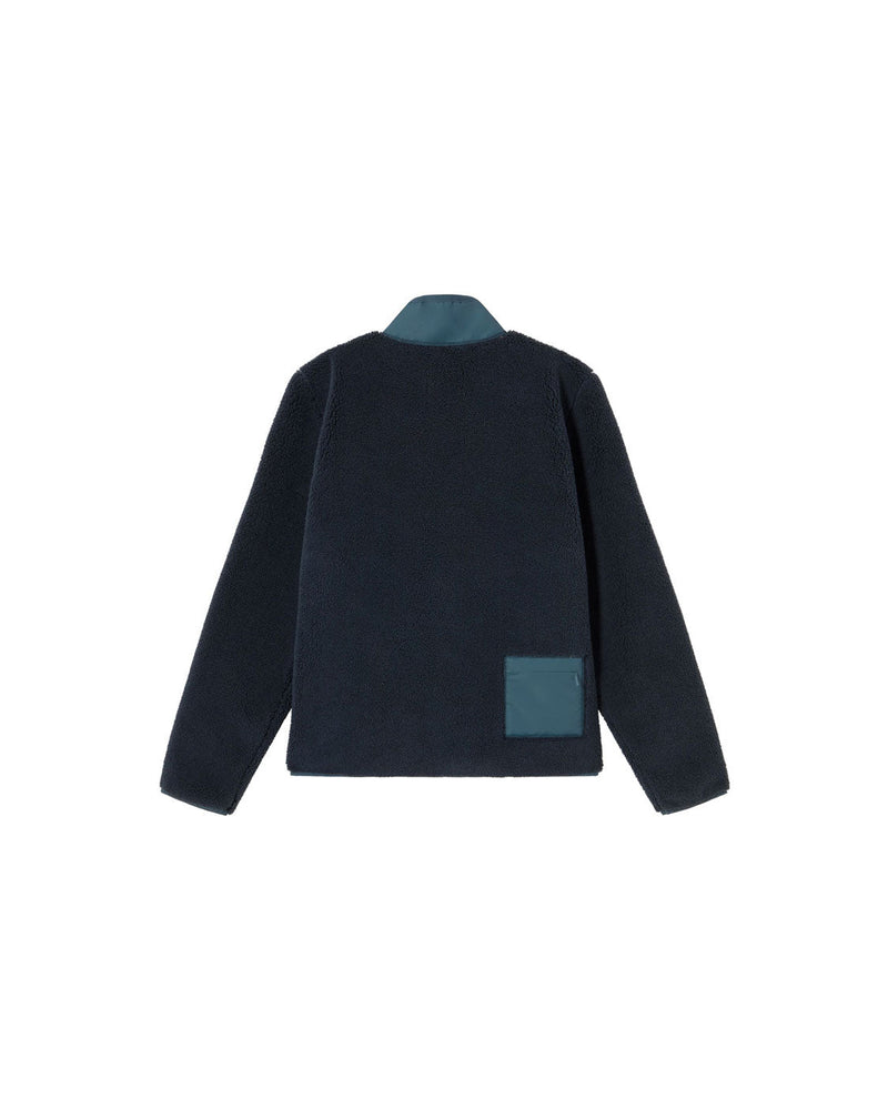 Chaqueta borreguito azul Marcus sostenible silueta - 3