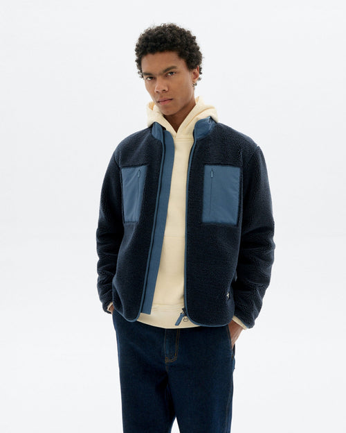 Chaqueta borreguito azul Marcus sostenible - 1