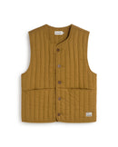 Chaleco acolchado amarillo Jon sostenible silueta - 1