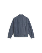 Chaqueta boxy rayas tinte natural Bruno sostenible silueta - 3