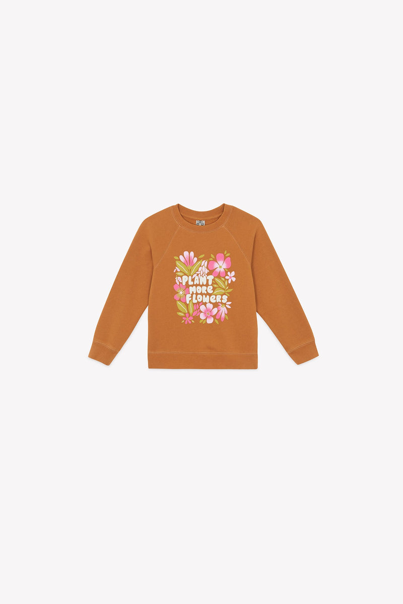 Sweat - Sandy Marron Illustration Fleuri
