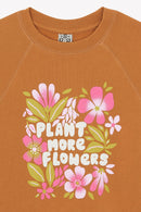 Sweat - Sandy Marron Illustration Fleuri