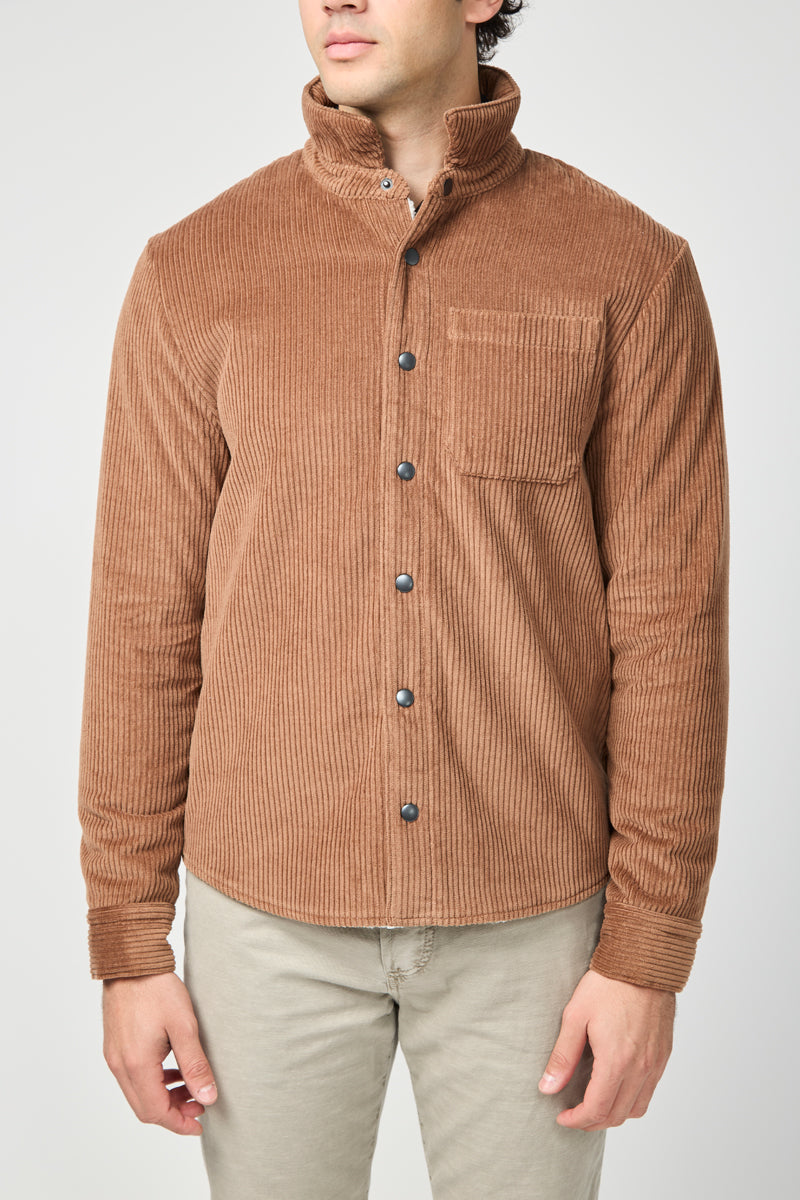 Chaqueta de pana gigante con forro de sherpa - Castaño - Hombre