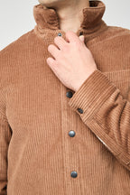 Chaqueta de pana gigante con forro de sherpa - Castaño - Hombre
