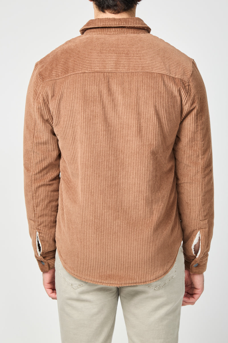 Chaqueta de pana gigante con forro de sherpa - Castaño - Hombre
