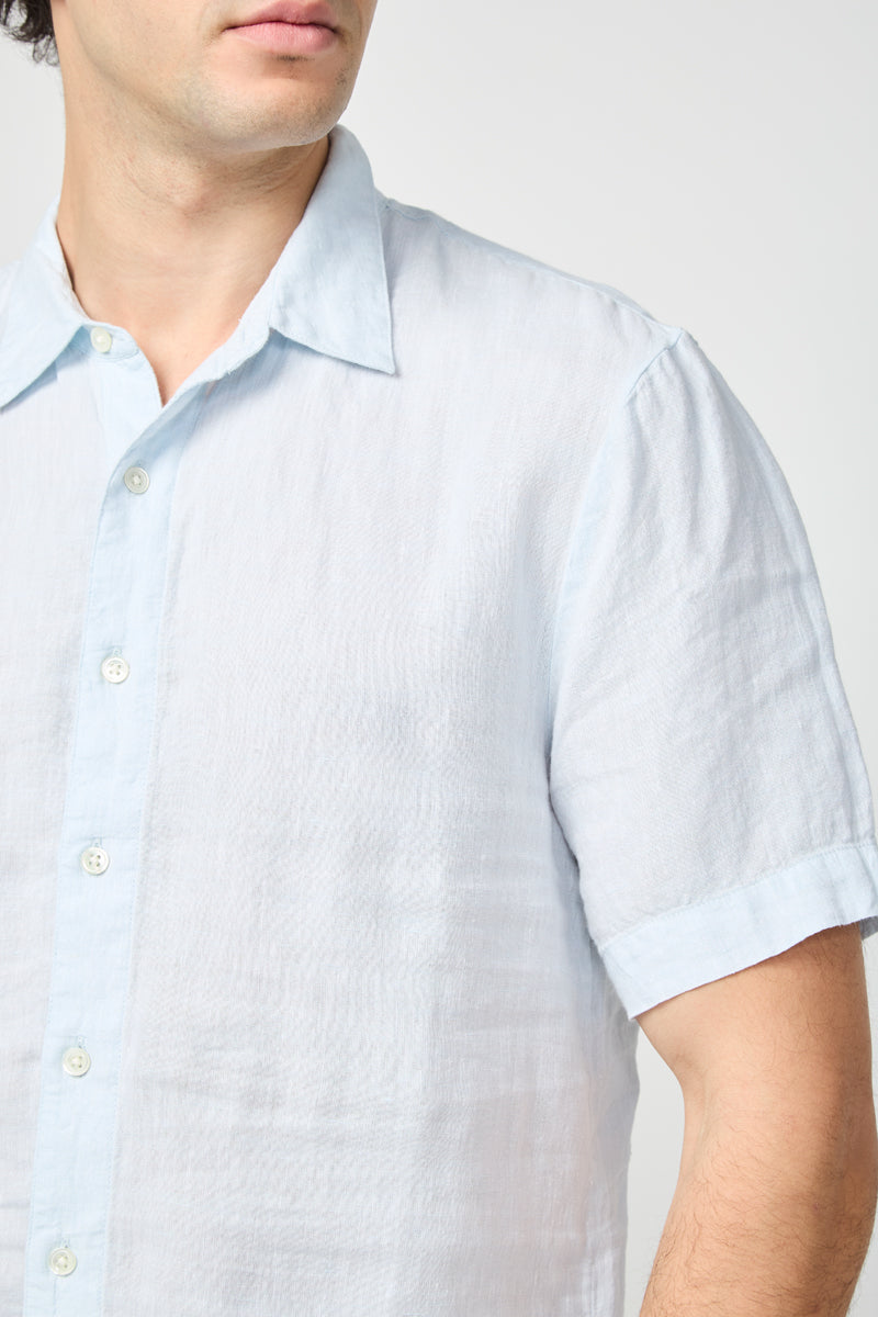 Chemise En Lin À Manches Courtes - Délavé - Homme