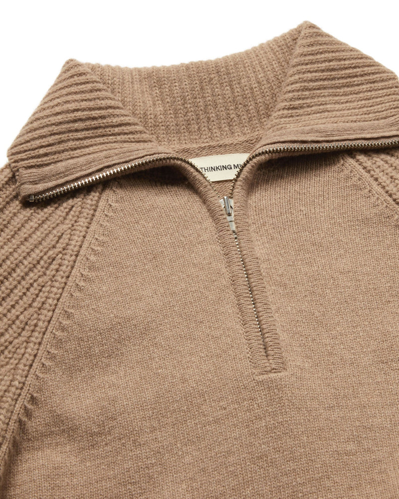 Jersey beige lana Otto sostenible - silueta 3