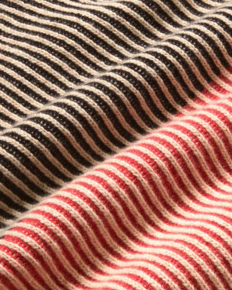 Jersey rojo lana Guiu sostenible - silueta 3