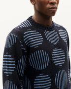 Blue merino wool jumper japan Khem sustainable-3