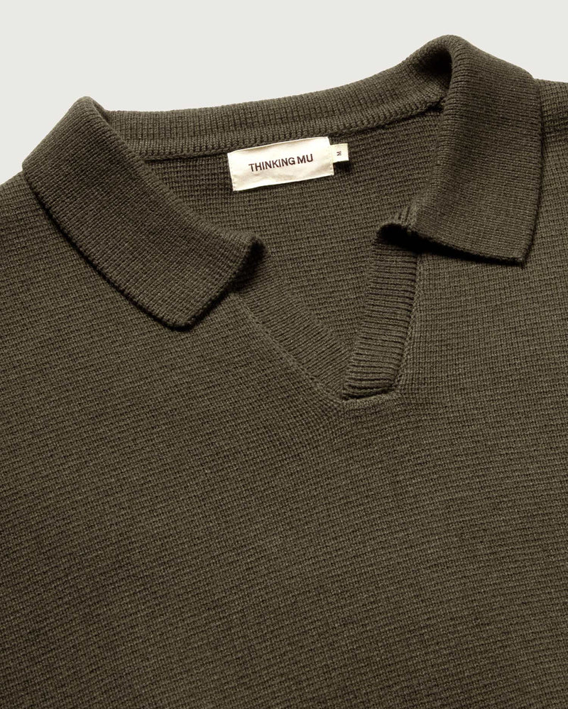 Jersey verde lana Aritz sostenible - silueta 1