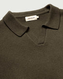 Jersey verde lana Aritz sostenible - silueta 1