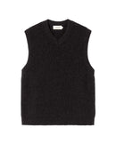 Chaleco negro lana Oliver sostenible-silueta-1