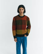 Khem Checked Wool Jumper - Brown