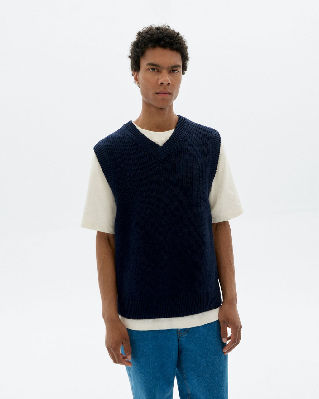 Oliver sustainable relaxed knit vest - 1
