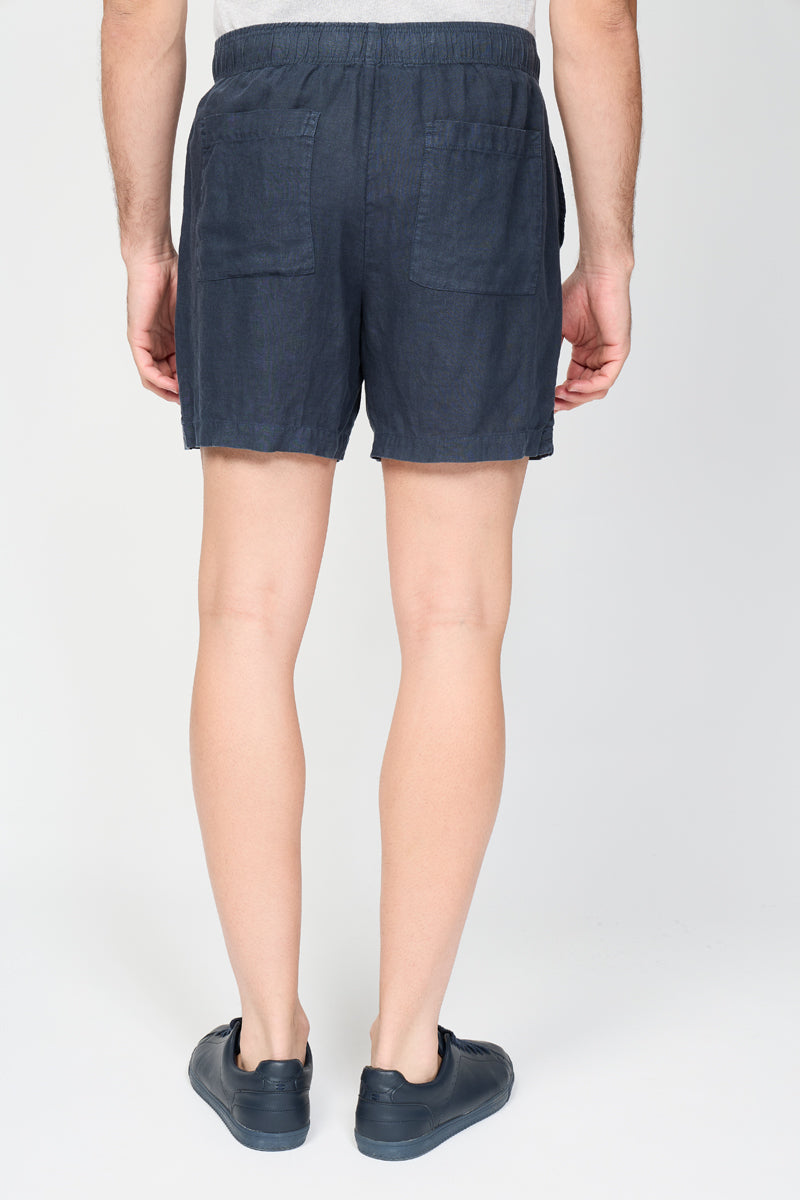 Lightweight Linen Short - Blue Oil - Homme