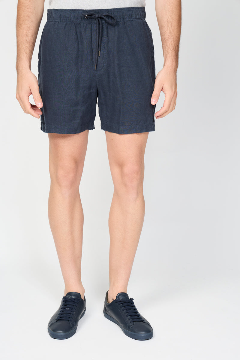 Lightweight Linen Short - Blue Oil - Homme