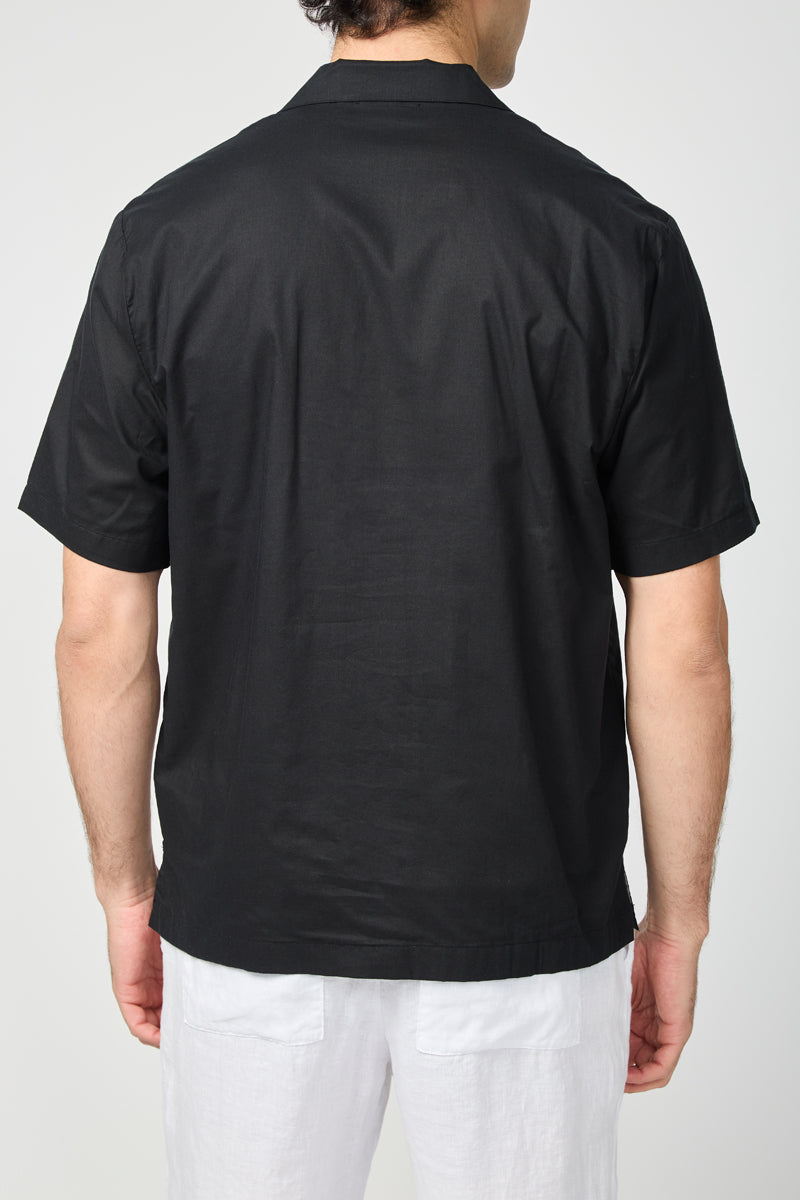 Camisa de doble capa S/S - Negro / Plata - Hombres