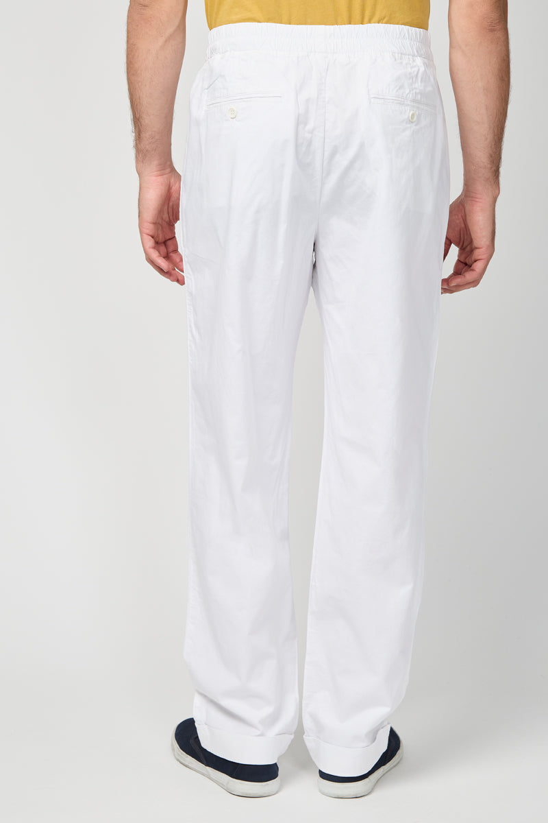 Pantalon À Revers - Blanc - Homme
