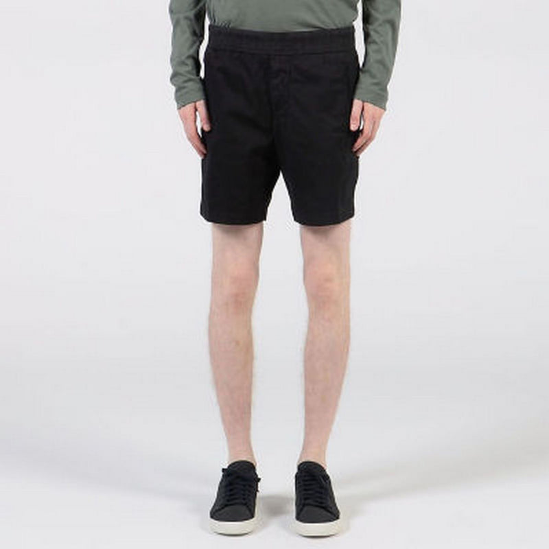 Shorts de algodón y lino hechos a medida - Negro - Hombre