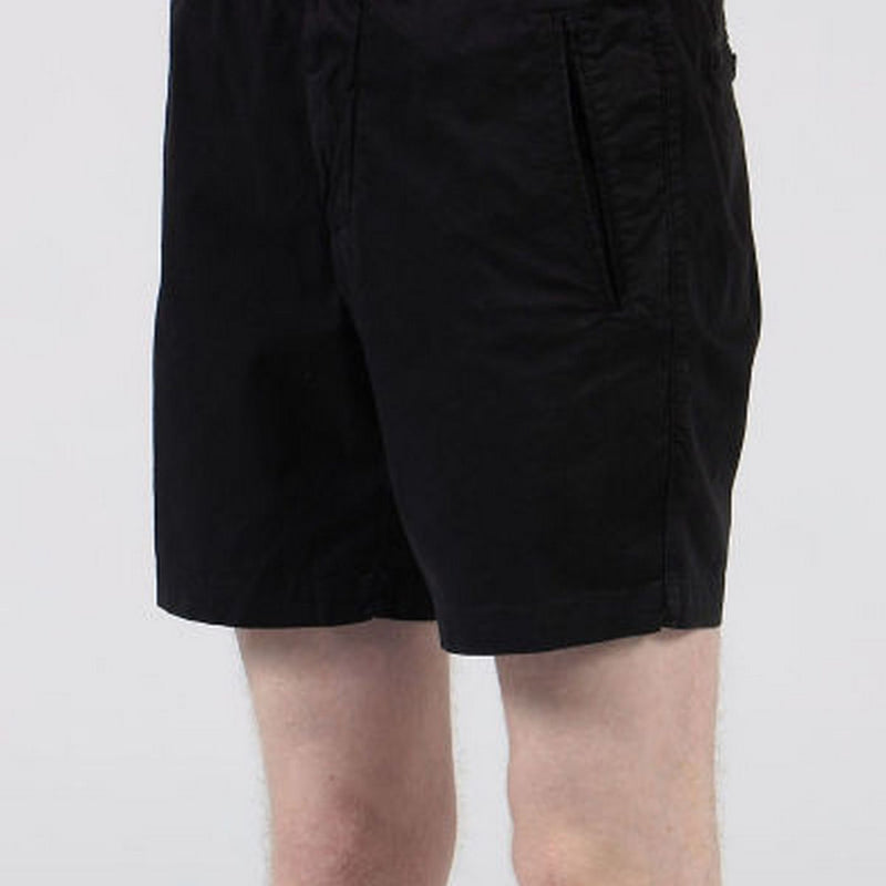Short En Coton Et Lin Sur Mesure - Noir - Homme