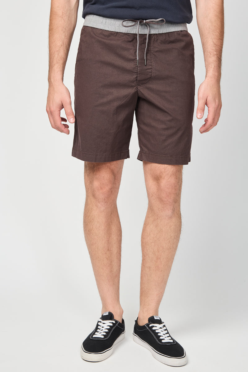 Short En Flanelle Imprimée Lt. Wt. - Bordeaux - Homme