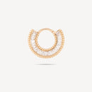 Piercing Créole Plate 10Mm Or Rose Full Teppers