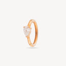 Piercing Créole 8Mm Or Rose Poire 4.5X3Mm