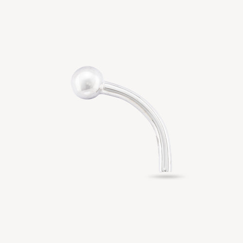Piercing Tube Nombril 12Mm Or Blanc