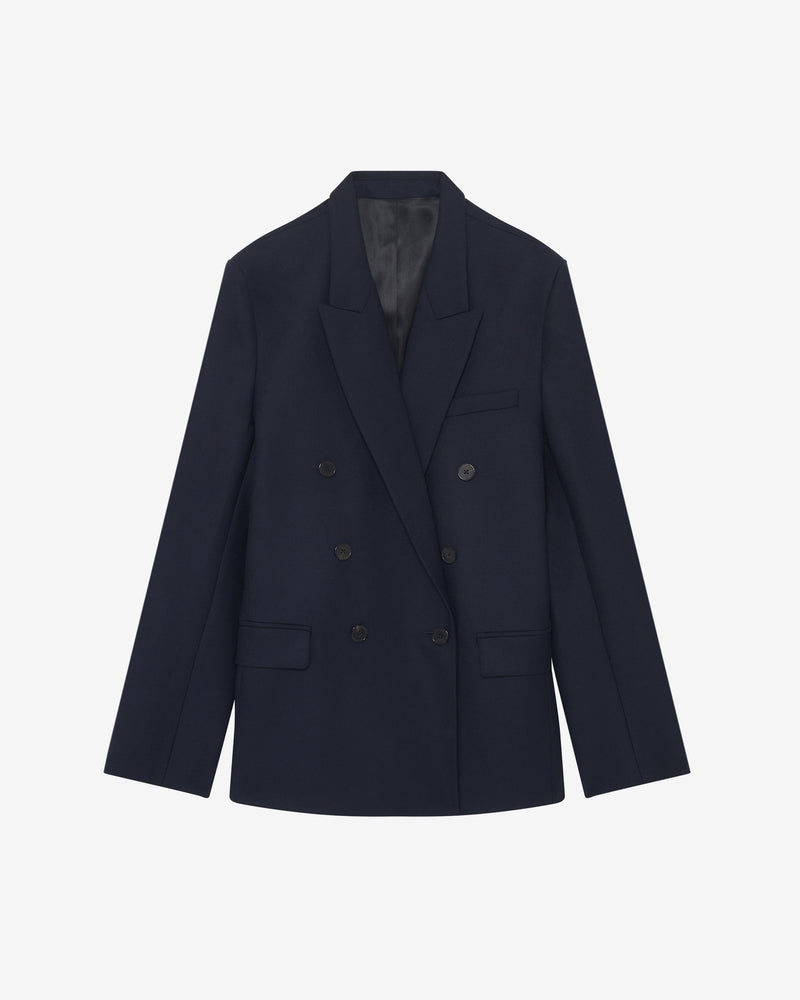 Veste De Costume En Laine Jian - Navy