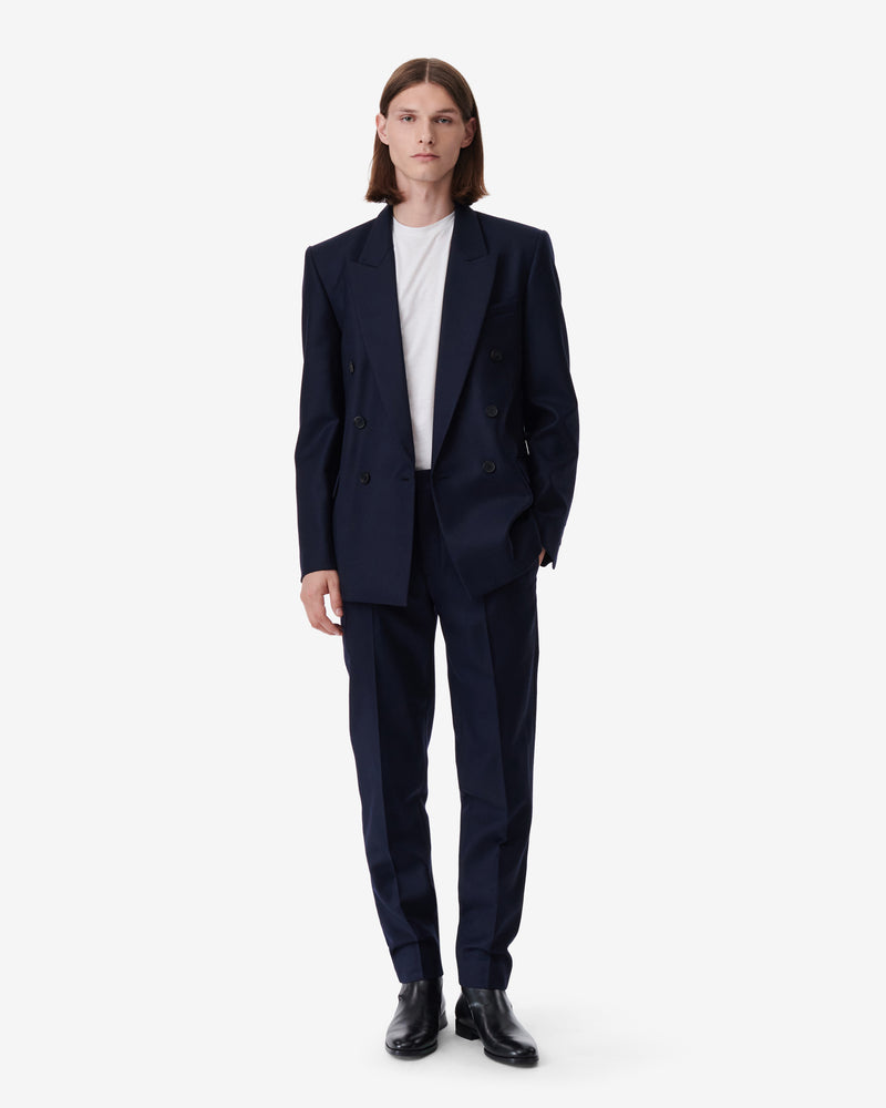 Veste De Costume En Laine Jian - Navy